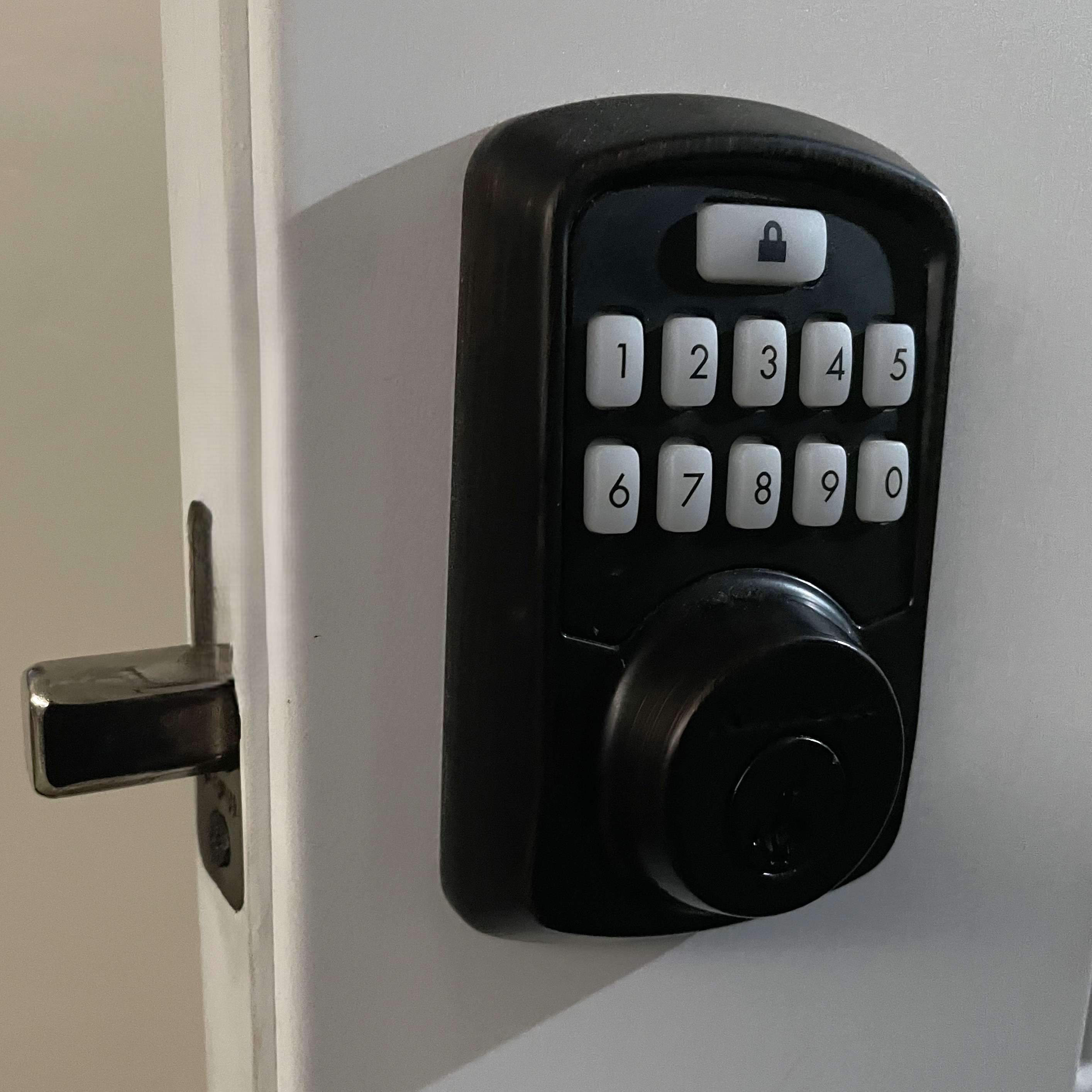 Deadbolt installation with keypad and smart features